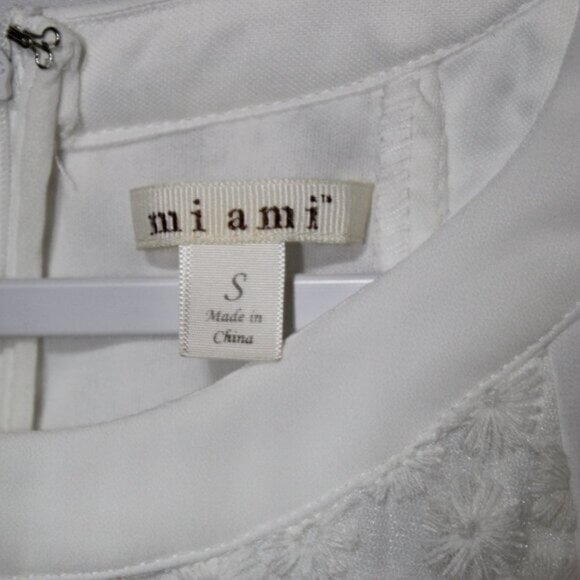 Miami White Embroidered Flower Mini Dress - Picture 6 of 6